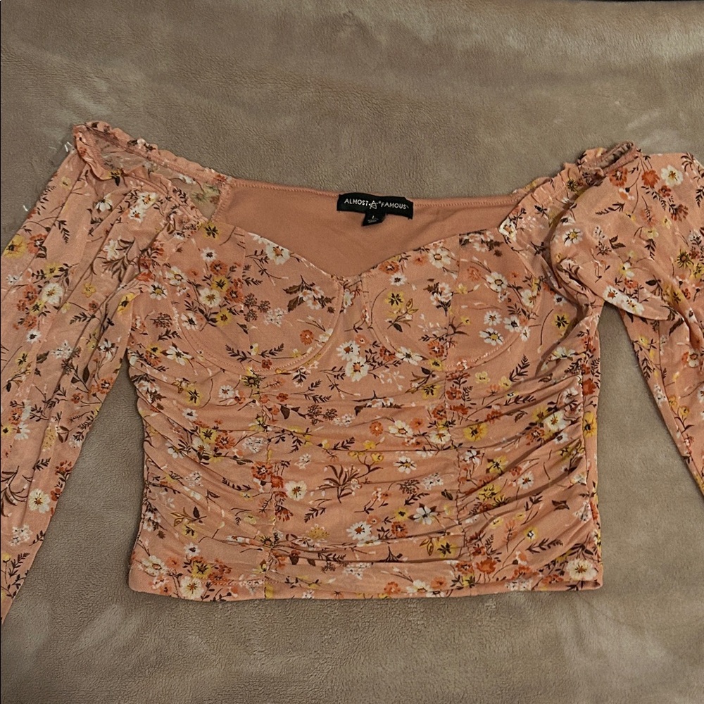 Almost Famous Floral Blouse -Pink and colorful flowers